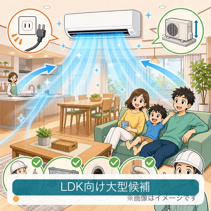 14畳用 省エネ ルームエアコン候補のイメージ画像